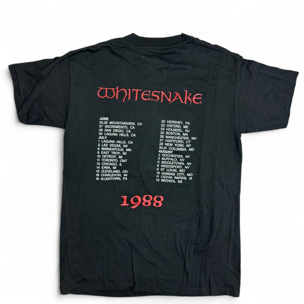 Vintage  1987 Whitesnake David Coverdale black t-shirt Size XL