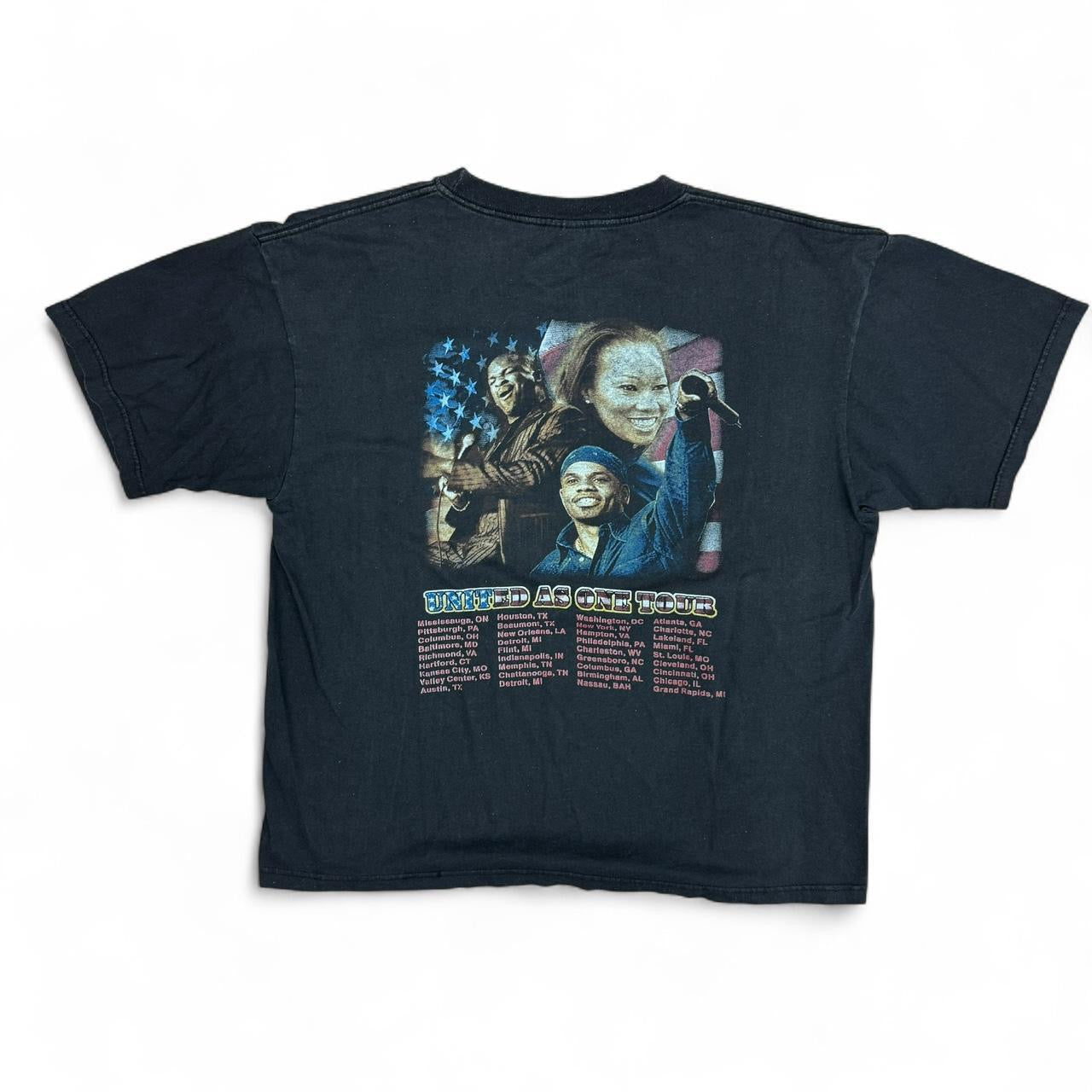 1990 VTG Kirk Franklin United As One Tour black T-shirt Size XL
