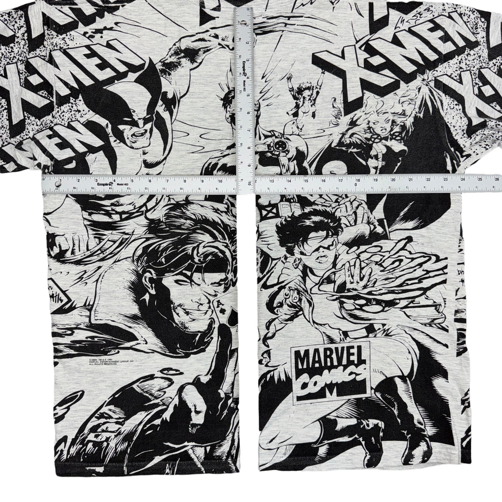 Vintage XMen 1993 Marvel All Over Print Mega T-Shirt Size XL