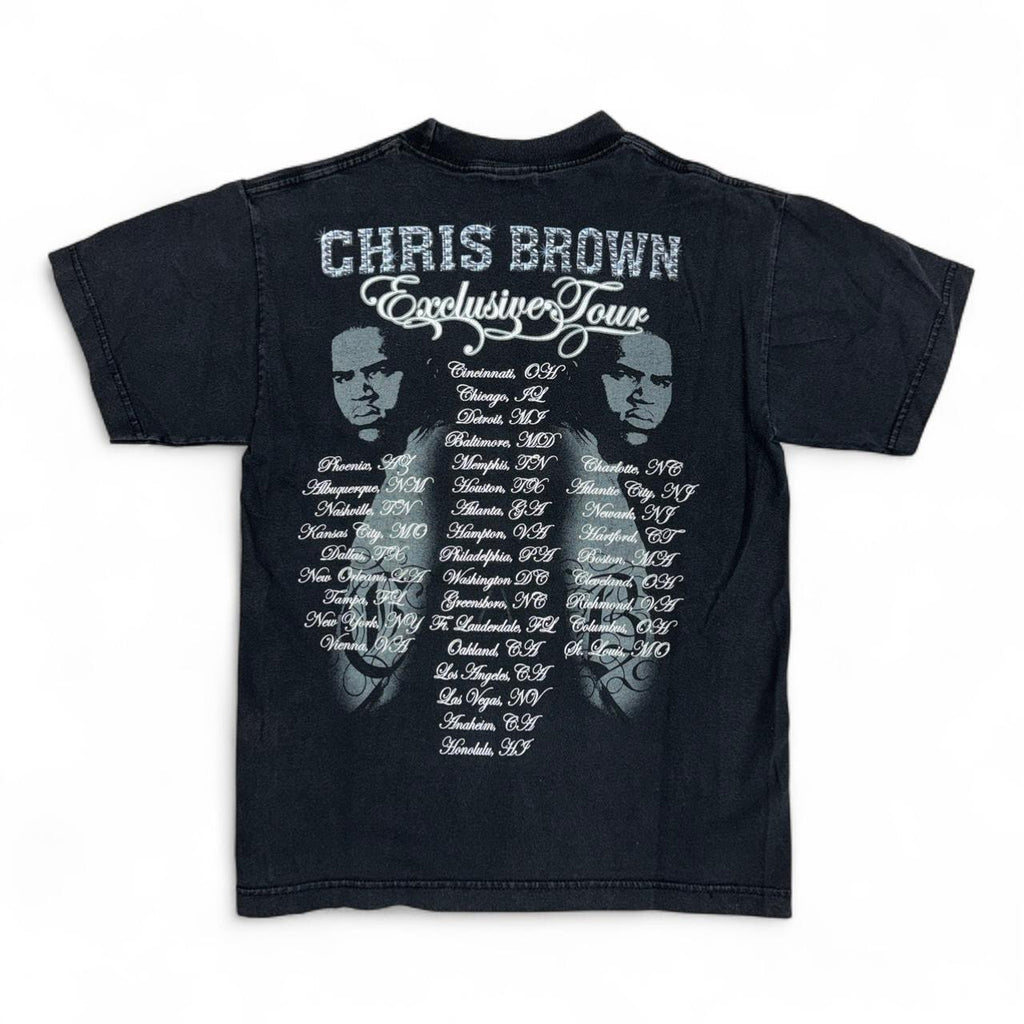 CHRIS BROWN EXCLUSIVE TOUR vintage Y2K RAP Tshirt Size  S