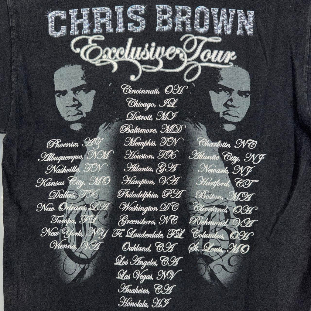 CHRIS BROWN EXCLUSIVE TOUR vintage Y2K RAP Tshirt Size  S