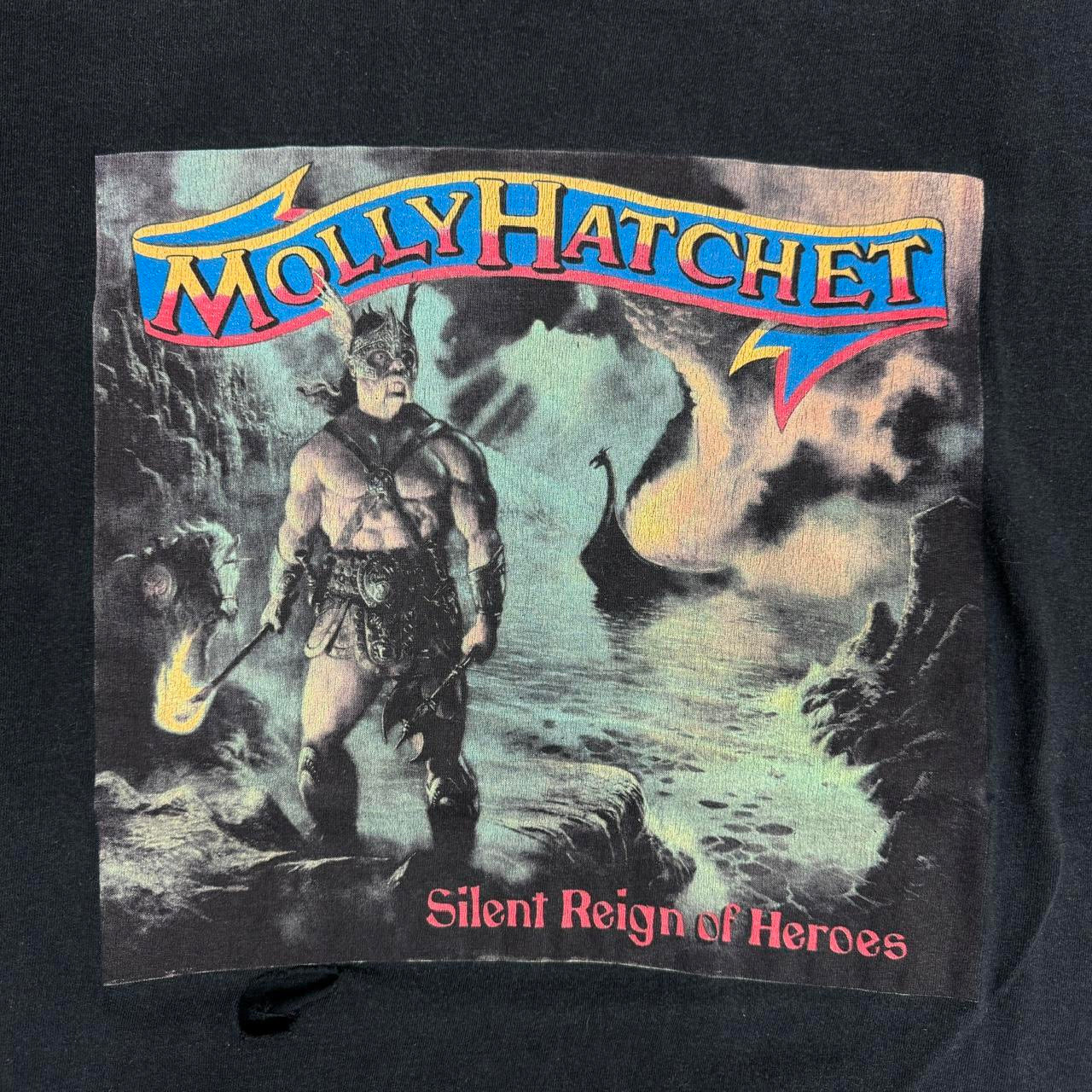 Vintage Molly Hatchet Silent Reign of Heroes band t-shirt sis XL