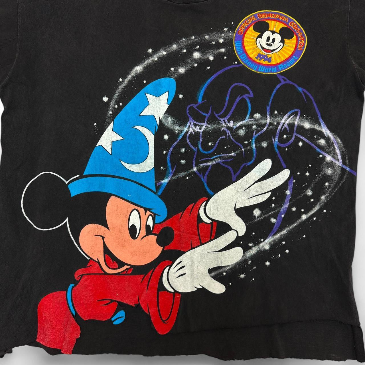 VINTAGE 90S DISNEY FANTASIA Mickey Mouse Disney Print Tee Size L