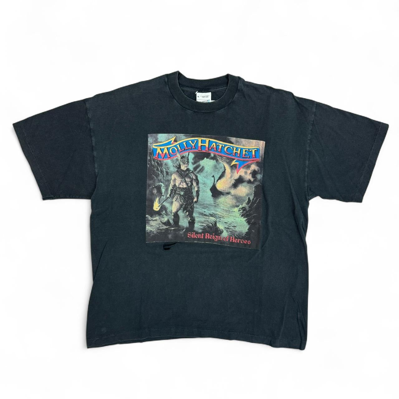 Vintage Molly Hatchet Silent Reign of Heroes band t-shirt sis XL