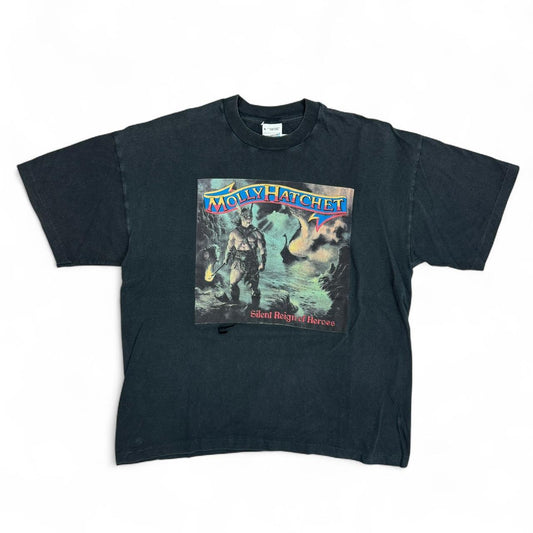 Vintage Molly Hatchet Silent Reign of Heroes band t-shirt sis XL