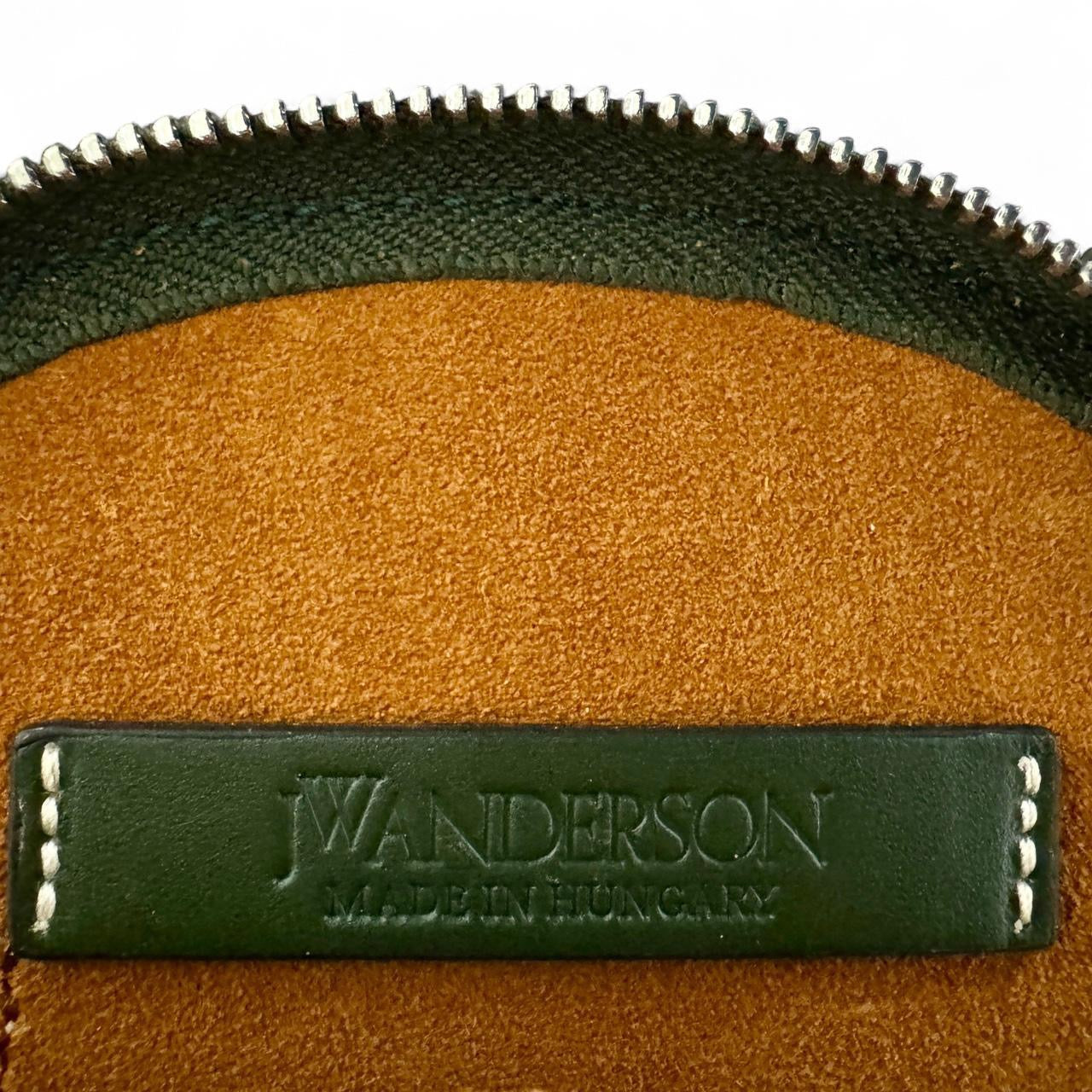 JW Anderson green leather baseball cap with adjustable strap