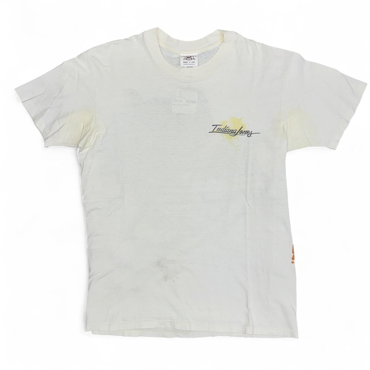 Vtg 1989 Indiana Jones Last Crusade Movie Promo T-Shirt White Size  L