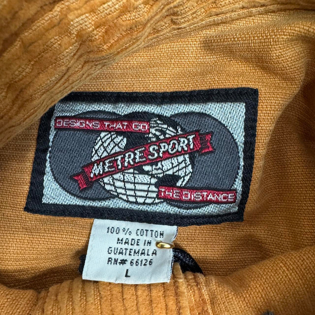 Metre Sport skull patches corduroy button-up shirt Size L