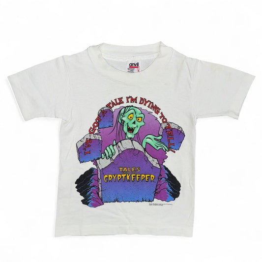Kids 90s Tales from the Cryptkeeper white cotton tee Size S