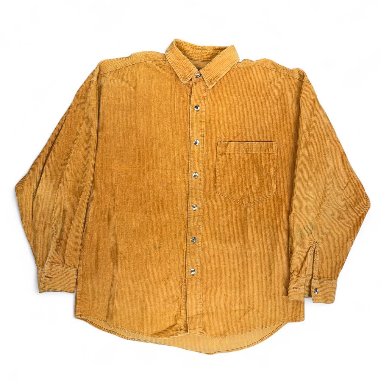 Metre Sport skull patches corduroy button-up shirt Size L
