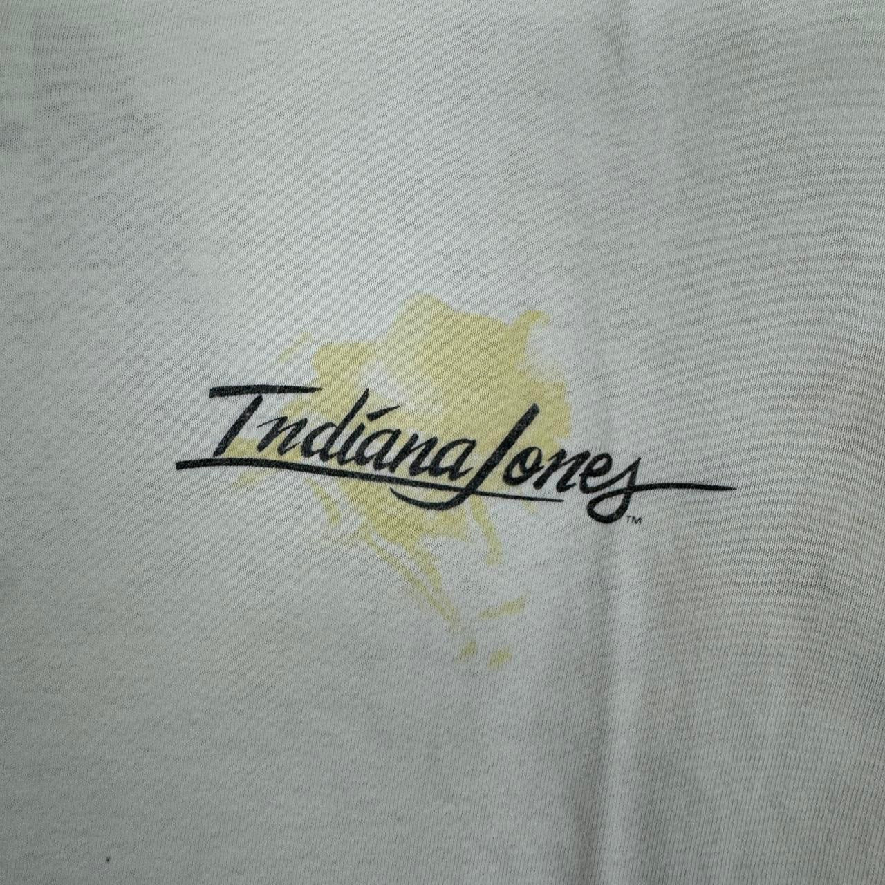 Vtg 1989 Indiana Jones Last Crusade Movie Promo T-Shirt White Size  L