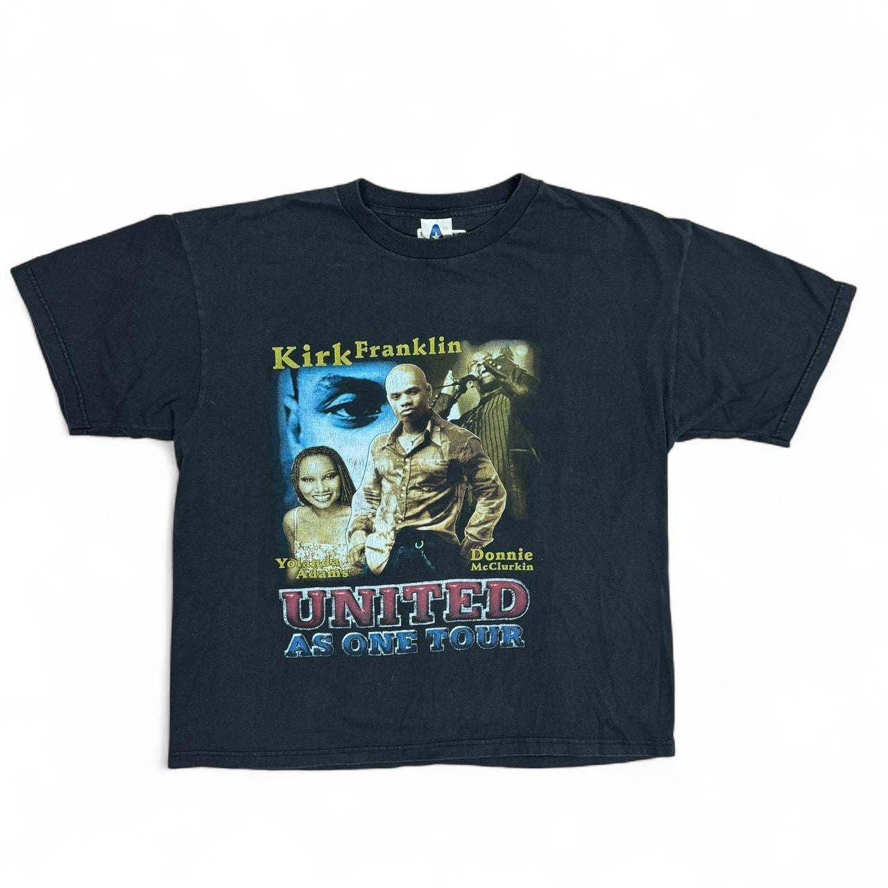 1990 VTG Kirk Franklin United As One Tour black T-shirt Size XL