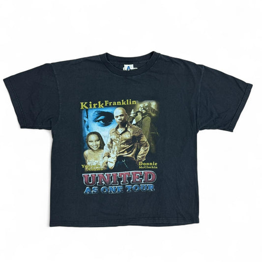 1990 VTG Kirk Franklin United As One Tour black T-shirt Size XL