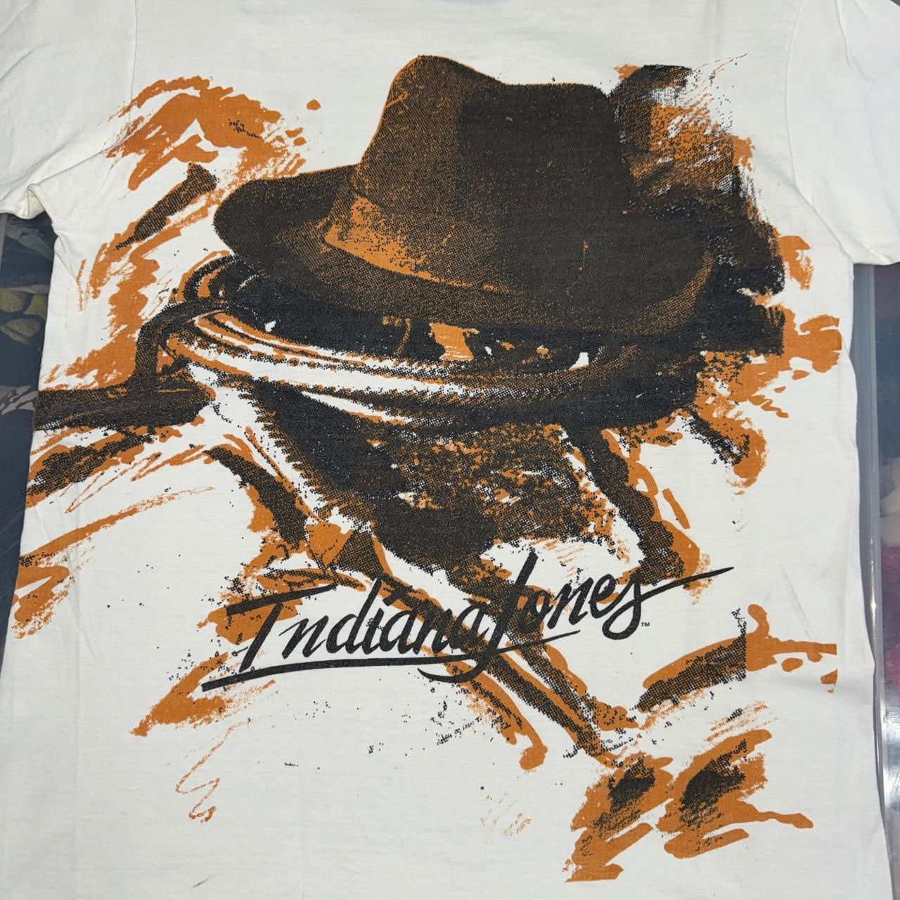 Vtg 1989 Indiana Jones Last Crusade Movie Promo T-Shirt White Size  L