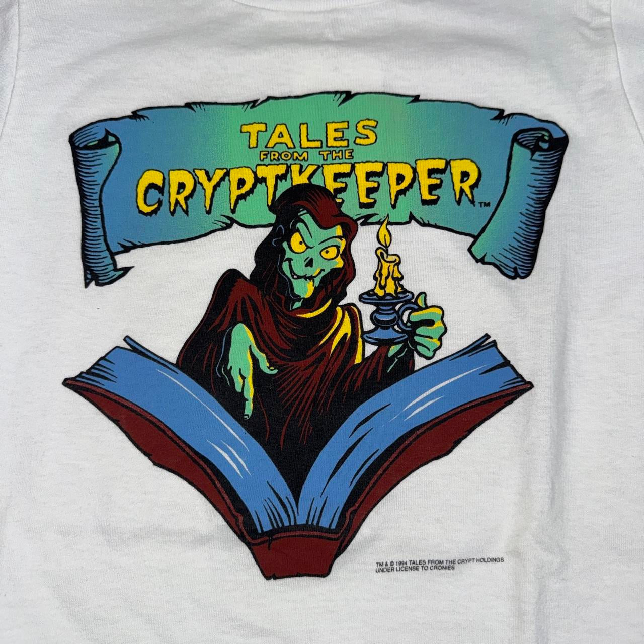 Youth 90s Tales from the Cryptkeeper white cotton tee Size M