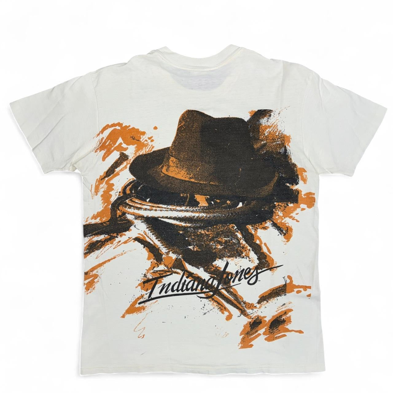 Vtg 1989 Indiana Jones Last Crusade Movie Promo T-Shirt White Size  L