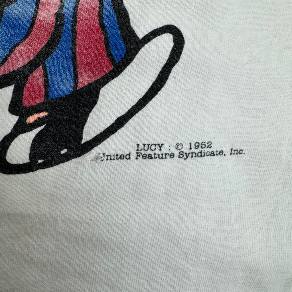 Vintage 90s Peanuts Lucy The Stress Is Getting To Me white T-Shirt Size XL