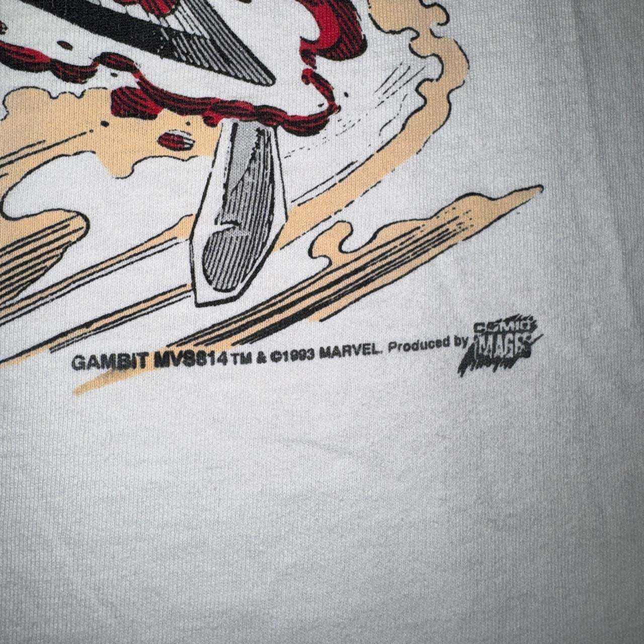 90s JE x Visione Gambit Marvel Comics graphic white tee Size XL
