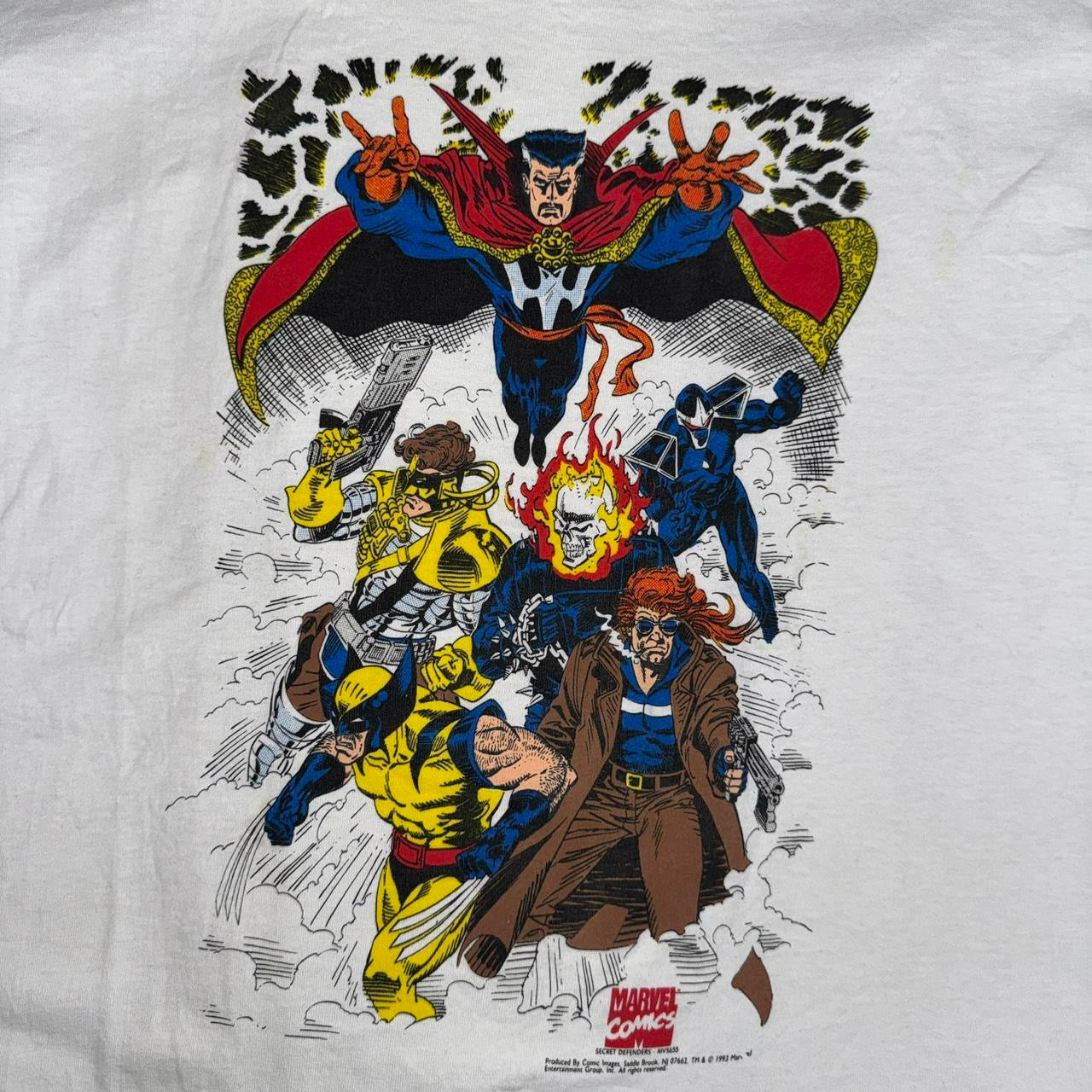 Vintage 1995 Marvel Comics Secret Defenders t-shirt Size XL
