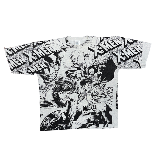 Vintage XMen 1993 Marvel All Over Print Mega T-Shirt Size XL